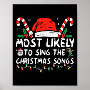 Affiche Très Probable De Chanter Les Chansons De Noël Noël
