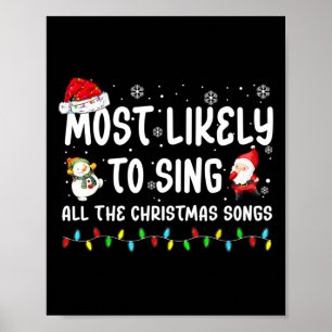 Affiche Très Probable De Chanter Toutes Les Chansons De No