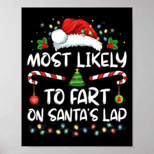 Affiche Très Probable De Commencer Sur Père Noël Lap Famil