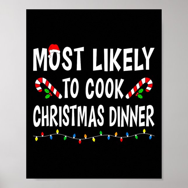 Affiche Très Probable De Cuisiner Le Dîner De Noël Famille (Devant)
