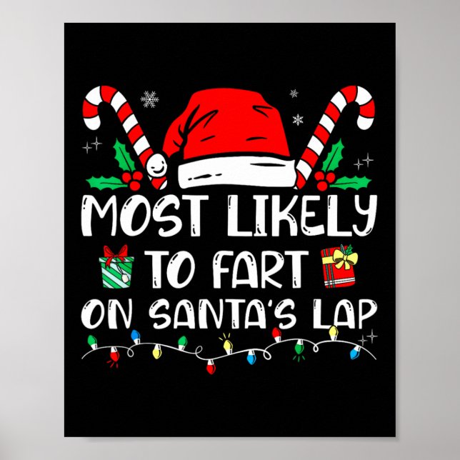 Affiche Très Probable De Débuter Sur Père Noël Lap Funny F (Devant)