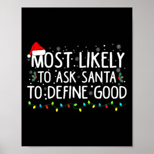 Affiche Très Probable De Demander À Père Noël De Définir L