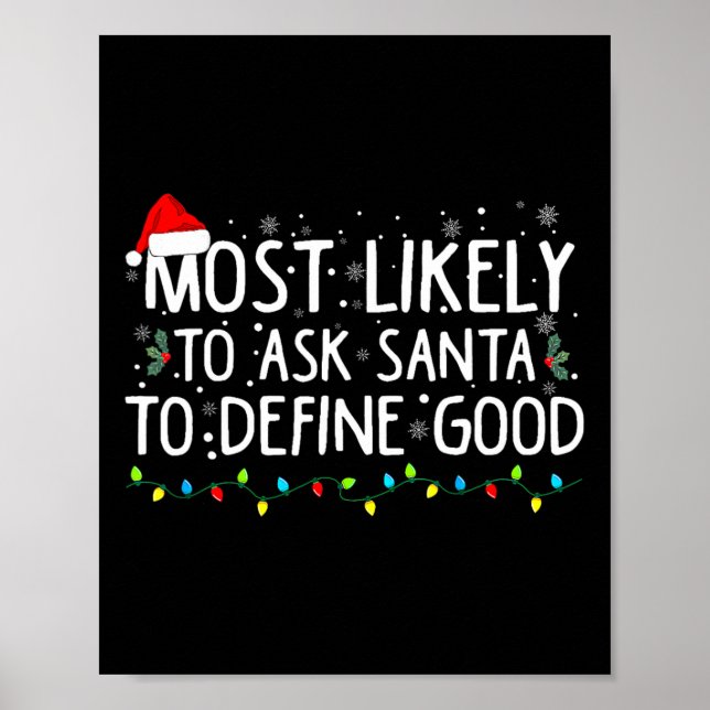 Affiche Très Probable De Demander À Père Noël De Définir L (Devant)