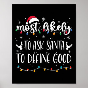 Affiche Très Probable De Demander À Père Noël De Définir L