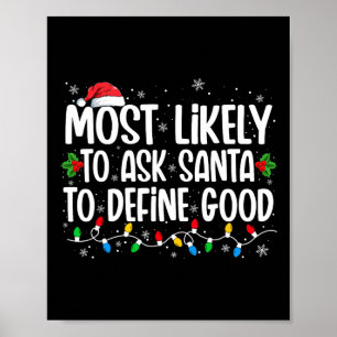 Affiche Très Probable De Demander À Père Noël De Définir L