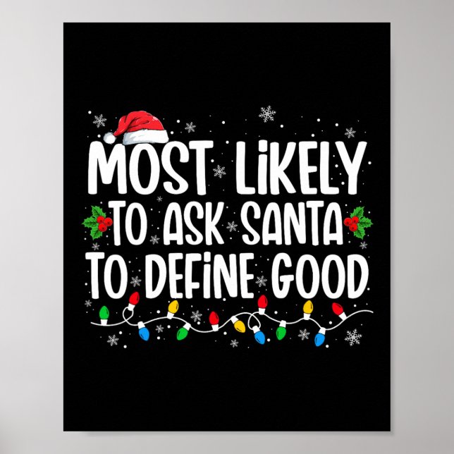Affiche Très Probable De Demander À Père Noël De Définir L (Devant)