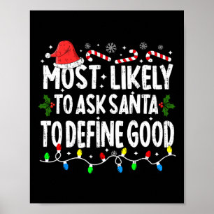 Affiche Très Probable De Demander À Père Noël De Définir L