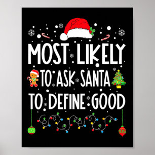 Affiche Très Probable De Demander À Père Noël De Définir L