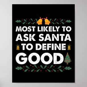 Affiche Très Probable De Demander À Père Noël De Définir L