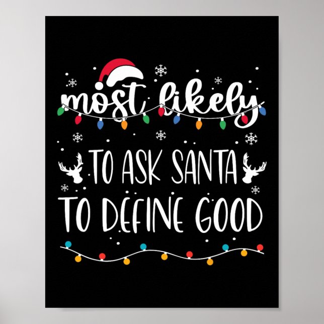 Affiche Très Probable De Demander À Père Noël De Définir L (Devant)