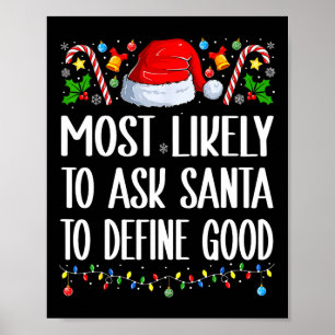 Affiche Très Probable De Demander À Père Noël De Définir L