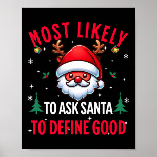 Affiche Très Probable De Demander À Père Noël De Définir L