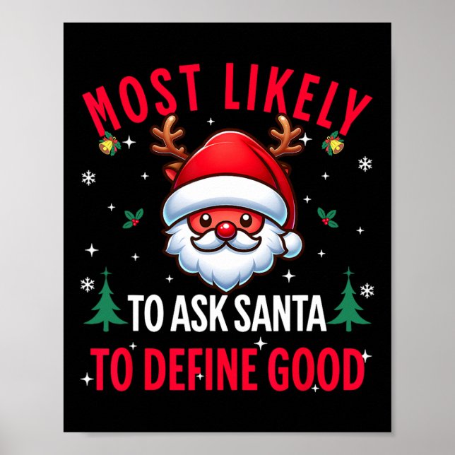Affiche Très Probable De Demander À Père Noël De Définir L (Devant)