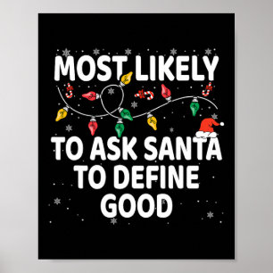 Affiche Très Probable De Demander À Père Noël De Définir U