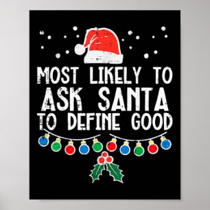 Affiche Très Probable De Demander À Père Noël De Définir U