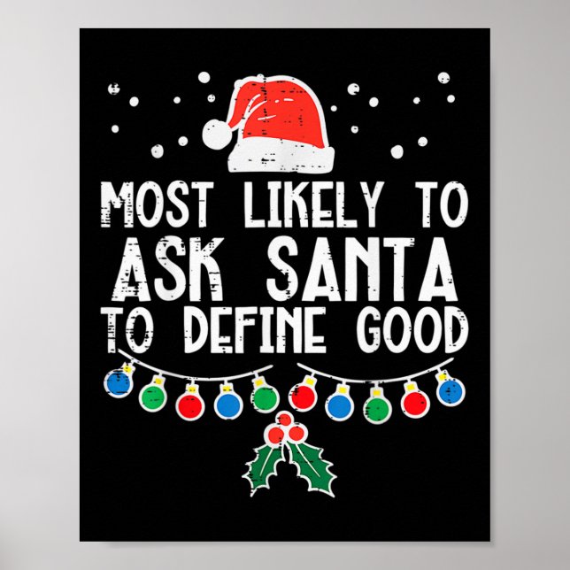 Affiche Très Probable De Demander À Père Noël De Définir U (Devant)