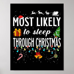 Affiche Très Probable De Dormir Pendant Noël M