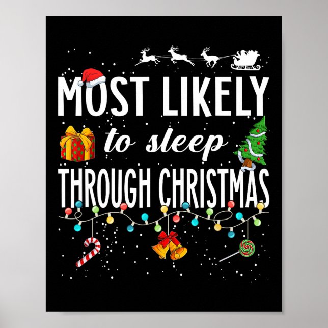 Affiche Très Probable De Dormir Pendant Noël M (Devant)