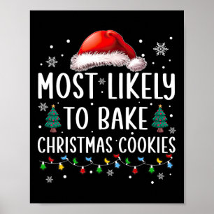 Affiche Très Probable De Faire Cuire Des Cookies De Noël F