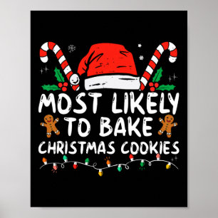 Affiche Très Probable De Faire Cuire Des Cookies De Noël F