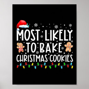 Affiche Très Probable De Faire Cuire Des Cookies De Noël F
