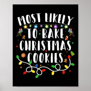 Affiche Très Probable De Faire Cuire Les Cookies De Noël F