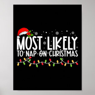 Affiche Très Probable De Faire Une Sieste Sur Noël Famille