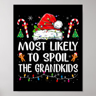 Affiche Très Probable De Gâter Les Petits-Enfants Fun Chri