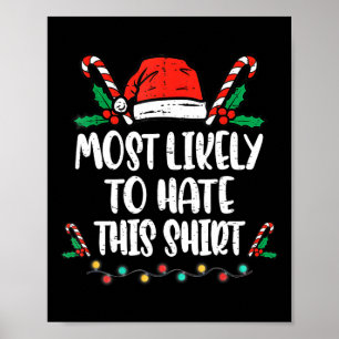 Affiche Très Probable De haïr Ce Pajama De Noël Familial