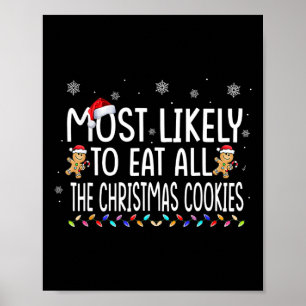 Affiche Très Probable De Manger Tous Les Cookies De Noël F