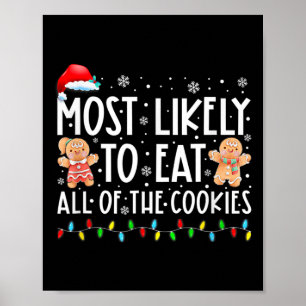 Affiche Très Probable De Manger Tous Les Cookies De Noël F