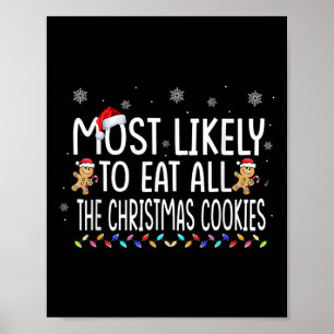 Affiche Très Probable De Manger Tous Les Cookies De Noël F
