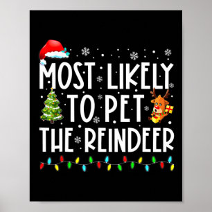 Affiche Très Probable De Pet Le Reindeer Amusant Noël 1