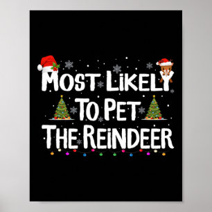 Affiche Très Probable De Pet Le Rindeer Noël Fam