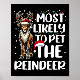 Affiche Très Probable De Pet Reindeer Famille Correspondan