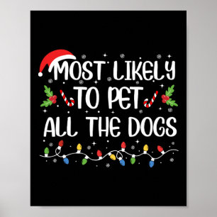Affiche Très Probable De Pet Tous Les Chiens Noël Famille
