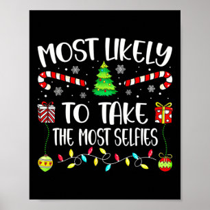 Affiche Très Probable De Prendre Le Plus Selfies Noël Tre