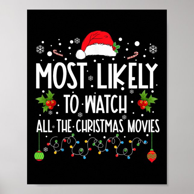 Affiche Très Probable De Regarder Tous Les Films De Noël (Devant)