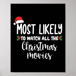 Affiche Très Probable De Regarder Tous Les Films De Noël