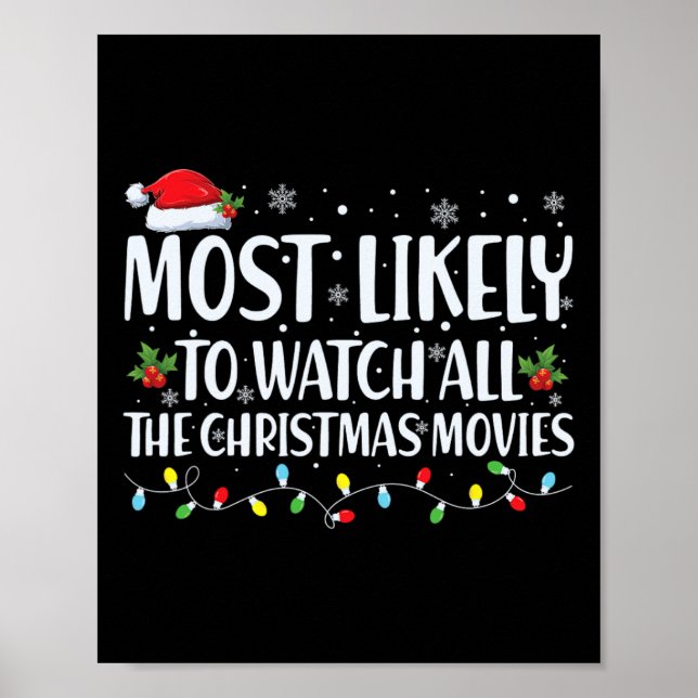 Affiche Très Probable De Regarder Tous Les Films De Noël C (Devant)