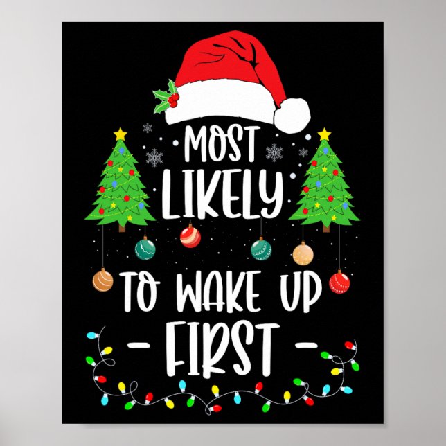 Affiche Très Probable De Se Réveiller Premier Noël Noël Ma (Devant)