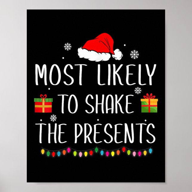 Affiche Très Probable De Secouer Les Présents Noël De Fami (Devant)