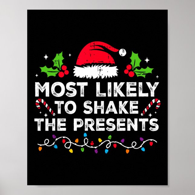 Affiche Très Probable De Secouer Les Présents Noël De Fami (Devant)