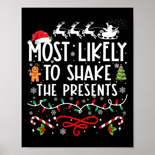 Affiche Très Probable De Secouer Les Présents Noël De Fami (Devant)