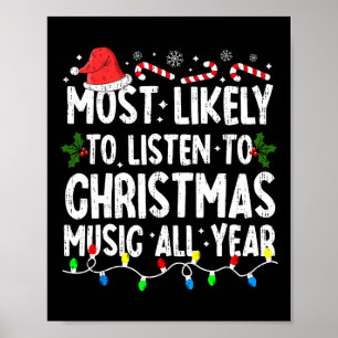 Affiche Très Probable D'Écouter La Musique De Noël Famille