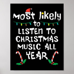 Affiche Très Probable D'Écouter La Musique De Noël Famille