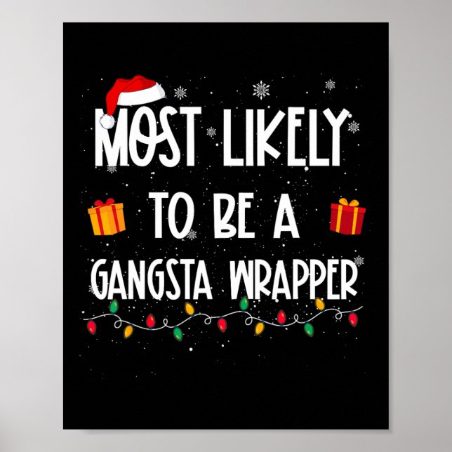 Affiche Très Probable D'Être Un Gangsta Wrapper Christmas  (Devant)