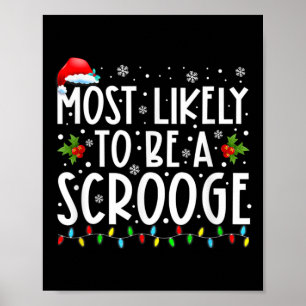 Affiche Très Probable D'Être Un Scrooge Fun Famille Noël X
