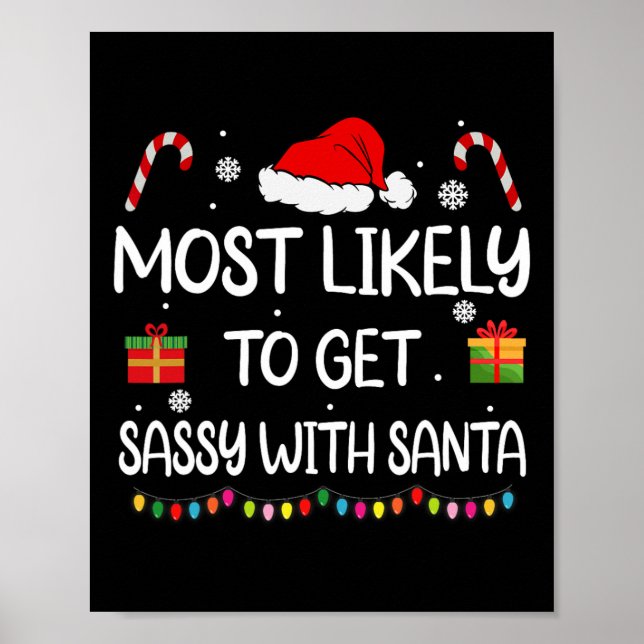Affiche Très Probable D'Obtenir Sy Avec Père Noël Fun Fami (Devant)