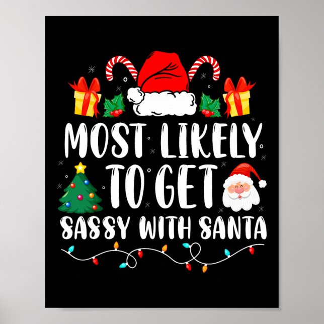 Affiche Très Probable D'Obtenir Sy Avec Père Noël Fun Fami (Devant)